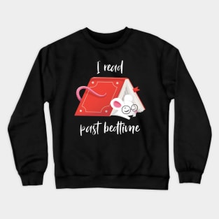 Cute Mouse - I read past bedtime Crewneck Sweatshirt